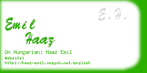 emil haaz business card